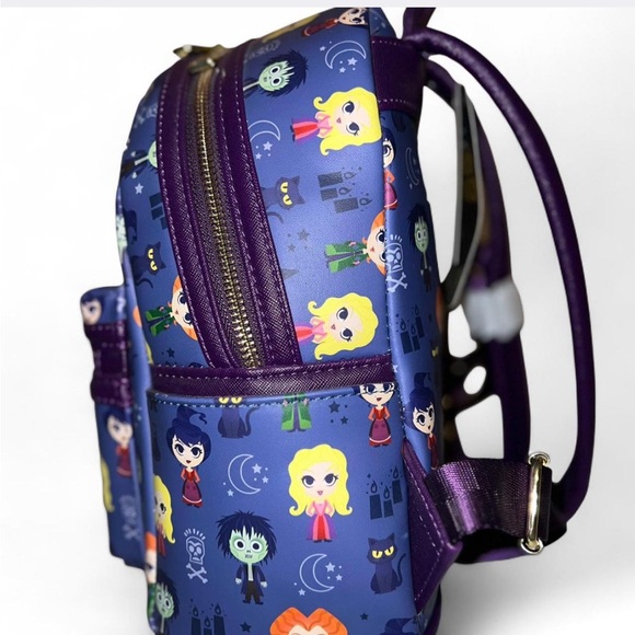 Loungefly Disney Hocus Pocus Character Chibi All Over Print Mini Backpack NWT - Picture 2 of 5